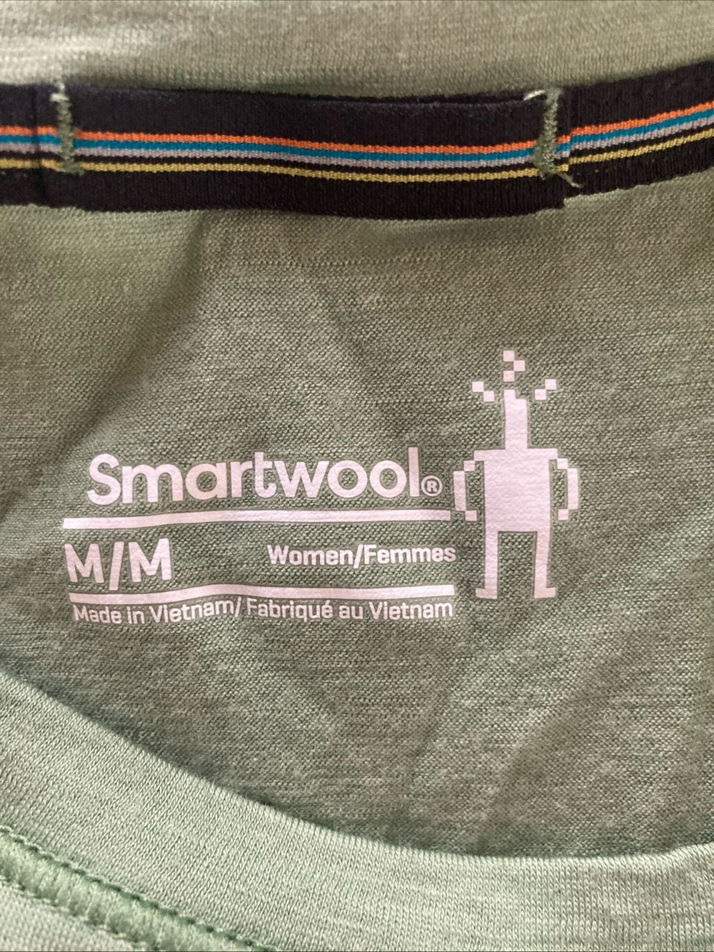 Smartwool Green merino wool stretch Short Sleeve base layer top women’s medium - Picture 3 of 6